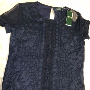 Lace-Trim Short-Sleeve Top - Size:Small